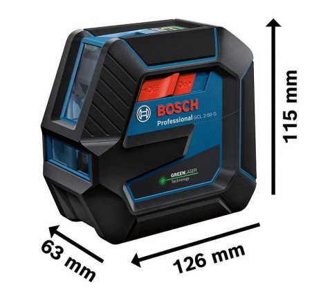 BOSCH LASER KRZYŻOWY GCL 2-50 G ZIELONY