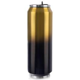 Kubek Termiczny Puszka 700 ml ORION Czarno Złoty Stal Nierdzewna Szczelny