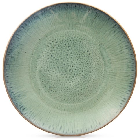 Talerz Obiadowy Płytki Ceramiczny Zielony GLAZE 27 cm ORION Szkliwiony