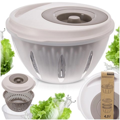 Wirówka Suszarka do Sałaty ELA 4,5 L ORION Ręczna z Korba Uniwersalna
