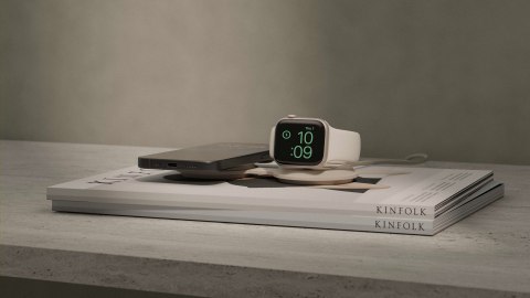 Bezprzewodowa ładowarka podróżna Qi2 15W do dwóch urządzeń kompatybilna z MagSafe (sandstone)