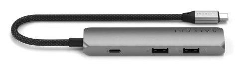 Aluminiowy adapter do urządzeń mobilnych USB-C Satechi 4-in-1 USB-C Slim Multiport Adapter 4K (space gray)