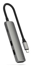 Aluminiowy adapter do urządzeń mobilnych USB-C Satechi 4-in-1 USB-C Slim Multiport Adapter 4K (space gray)