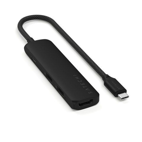 Satechi 4w1 USB-C Slim Multiport Adapter 4K - aluminiowy adapter do urządzeń mobilnych USB-C (USB-C, 4K HDMI, 2x USB-A) (black)