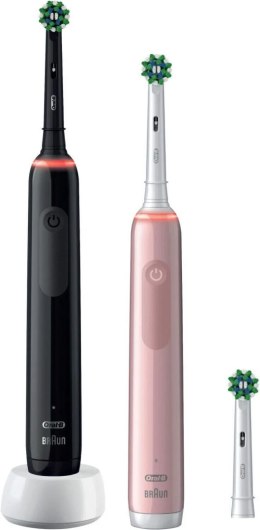 Oral-B Oral-B Electric Toothbrush | Pro 3 3900N Black/Pink Duopack | Rechargeable | For adults | Number of brush heads included 3 | Num
