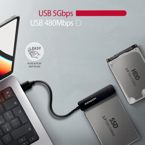 AXAGON AXAGON USB-A 5Gbps SLIM adapter for 2.5" SSD/HDD | ADSA-FP2A