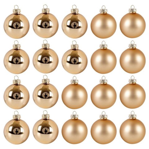 Bombki Choinkowe Home Styling Collection Złote 6 cm Szklane 20 szt.