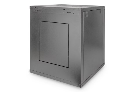 Szafa sieciowa wisząca DYNAmic 19" 16U rack 600x600, drzwi szyba, czarny, niedzielona, złożona, 60kg