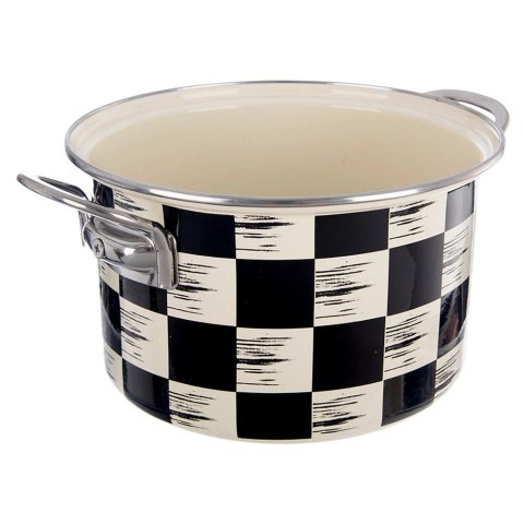 Garnek Emaliowany 3 L ORION SZACHOWNICA 20 cm Indukcja Zmywarka