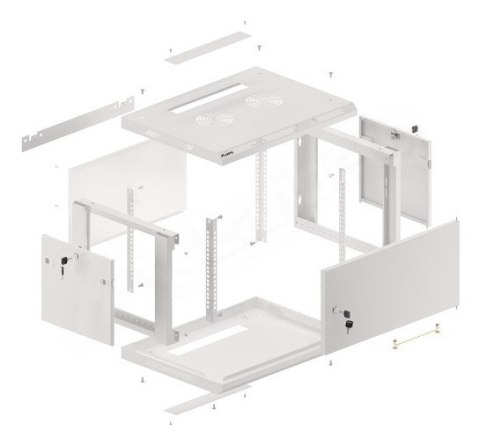 Lanberg WF01-6406-00S stojak 6U Szafa wisząca Szary