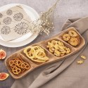 Talerz Taca Drewniany Dzielony ORION 35 x 11 cm Mango Ręcznie Robiony