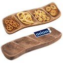 Talerz Taca Drewniany Dzielony ORION 35 x 11 cm Mango Ręcznie Robiony