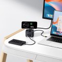 7w1 HUB z ładowarką bezprzewodową HDMI USB-A USB-C SD TF MagSafe 15W - czarny