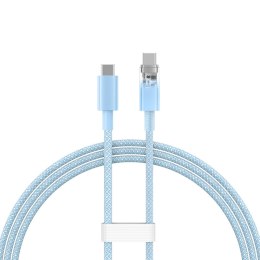 Kabel przewód Explorer z czujnikiem temperatury USB-C 100W 1m - niebieski