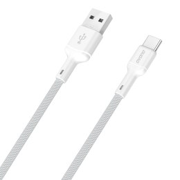 Kabel przewód USB-A - USB-C 5A 1m - biały