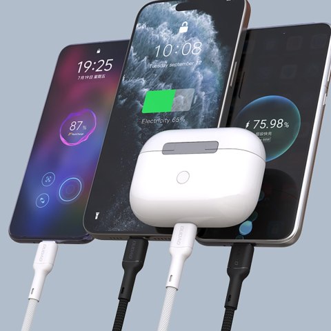 Kabel przewód USB-C 65W 2m - biały
