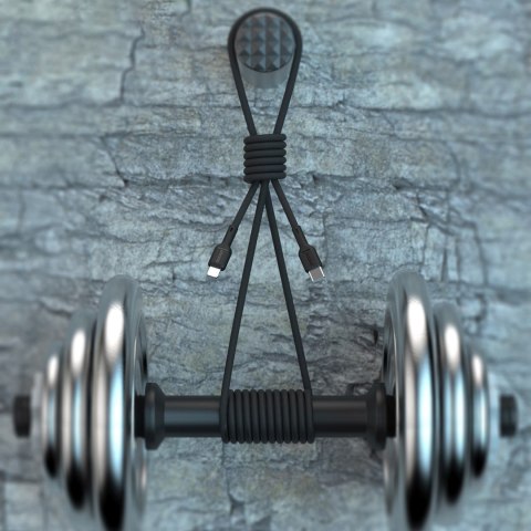 Kabel przewód USB-C - iPhone Lightning 30W 2m - czarny