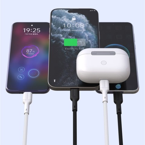 Kabel przewód USB-C - iPhone Lightning 30W 2m - czarny