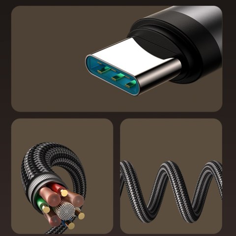 Kabel przewód kątowy USB-C - iPhone Lightning 30W 1.2m - czarny