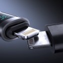 Kabel przewód z wyświetlaczem USB-C - iPhone Lightning 30W 1.2m - czarny
