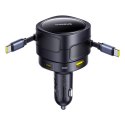 Ładowarka samochodowa ze zwijanymi kablami USB-C USB-A 90W