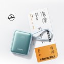 Powerbank 10000mAh 22.5W z wbudowanymi kablami - niebieski