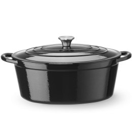 Garnek żeliwny emaliowany owalny 6.88 l 405x255x134 mm