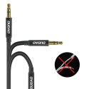 Kabel przewód stereo AUX mini jack 3.5mm 1m - czarny