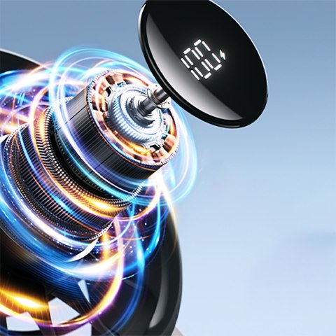 Mini wentylator wiatraczek ręczny USB-C 5000mAh - czarny