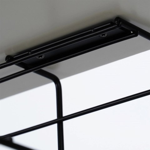 Organizer na Kable pod Blat Biurko Metalowy Czarny VILDE 43 x 17 x 10 cm