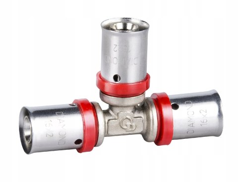 DIAMOND TRÓJNIK ZAPR. EN 1254-8, 20X20X20.POTRÓJNY PEX-AL-PEX CHROM