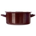 Garnek Emaliowany 4 L ORION BROWN Retro Średnica 24 cm Indukcja