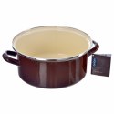 Garnek Emaliowany 4 L ORION BROWN Retro Średnica 24 cm Indukcja
