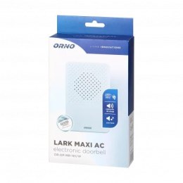 ORNO DZWONEK PRZEWODOWY ELEKTRONICZNY ORNO LARK MAXI AC BIAŁY