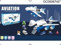 KX5986 Samolot transporter z autami policja bok/przód