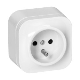 ORNO GNIAZDO POJEDYNCZE TODO 2P+Z IP20, BIAŁY