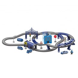 WOOPIE Kolejka Elektryczna Tor samochodowy Komisariat Policji Helikopter Auta 92 el.