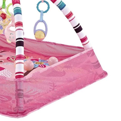 KX5873 Mata Edukacyjna Kojec Basen z piłeczkami różowa