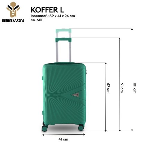 Komplet walizek XL L M z kosmetyczką twarde 4 kółka TSA lekki bagaż podróżny