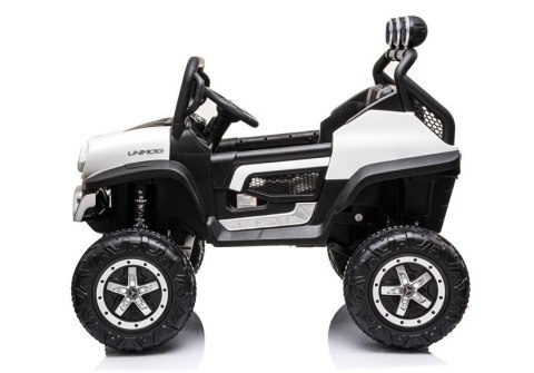 ND24_5623 Pojazd na Akumulator Mercedes Unimog S Biały 5908275996101