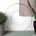 Patera Talerz Obiadowy Płytki Szkło Złoty VILDE 30 cm Kryształ