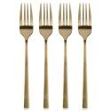 Widelczyki Deserowe Stal Złote 15 cm EXCELLENT HOUSEWARE Zestaw 4 szt.