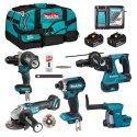 MAKITA ZESTAW COMBO 18V LXT DGA504+DDF492+DTD153+DHR243 2*5.0AH