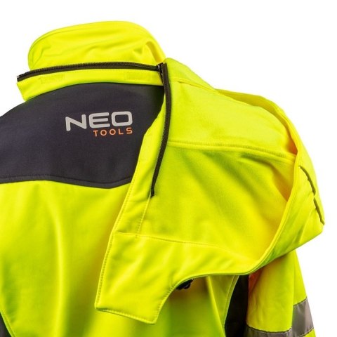 NEO KURTKA ROBOCZA OSTRZEGAWCZA SOFTSHELL Z KAPTUREM ŻÓŁTA M