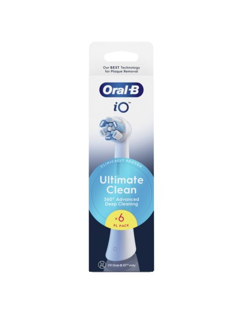 Oral-B Oral-B Replaceable toothbrush heads | iO UltimateClean | Heads | For adults | Number of brush heads included 6 | White