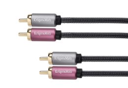 KM0306 Kabel 2RCA-2RCA 3.0m Kruger&Matz