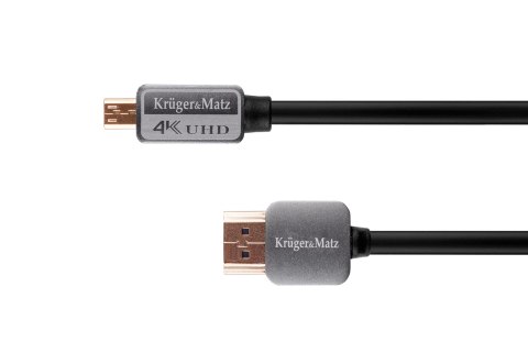 KM0327 Kabel HDMI - micro HDMI wtyk-wtyk (A-D) 1.8m Kruger&Matz