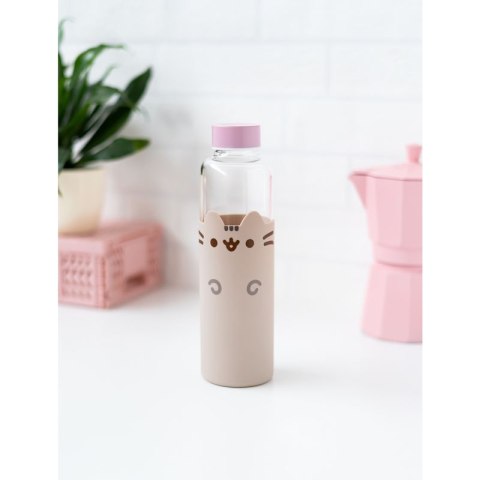 ND38_BDC009 Pusheen - Butelka na wodę ze szkła 500 ml
