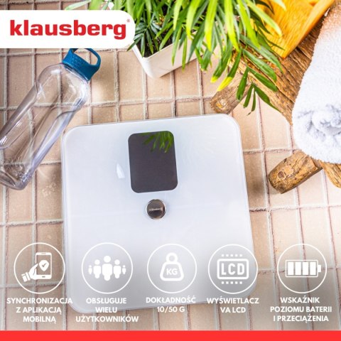 ANALITYCZNA WAGA ŁAZIENKOWA SMART IOS ANDROID KLAUSBERG KB-7941