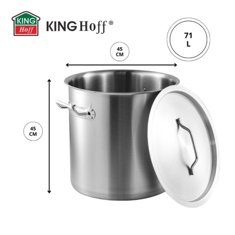 GARNEK GASTRONOMICZNY Z POKRYWĄ STALOWĄ 71L KINGHOFF KH-1967